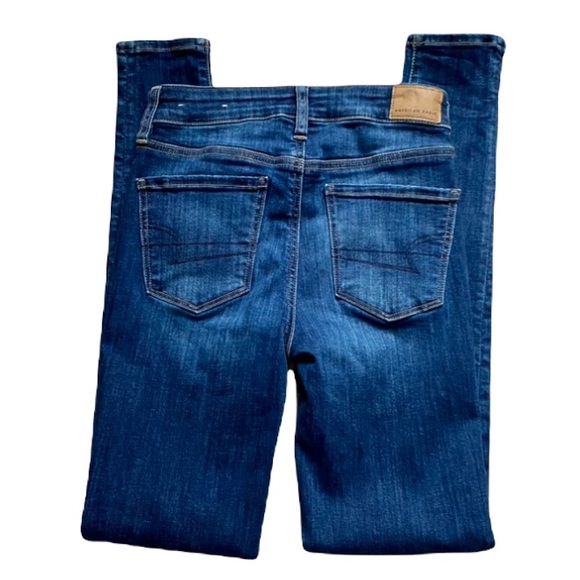 American Eagle Outfitters High Rise Jeggings - Dark Blue Wash - size 0 long - Picture 6 of 10